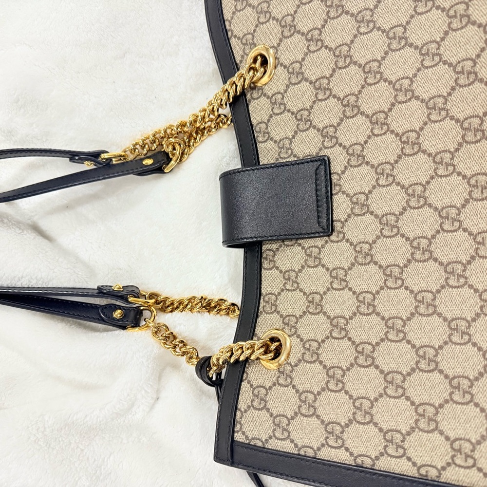 Elegant Designer Beige and Black Tote Bag - Picture 10 of 14